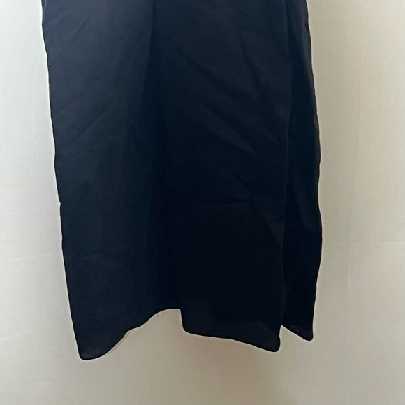 Marina Moscone RTR Shipwrecked Cutaway Dress Black Women Size 6 Virgin Wool Silk - Picture 8 of 12